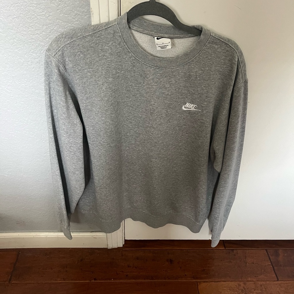 grey nike crewneck